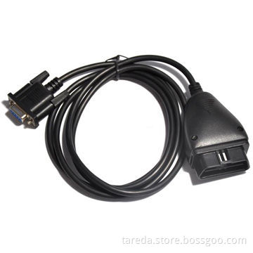 OBD2 to RS232 Cable, ISO, UL, CE and CB Approved, RoHS Directive-compliant